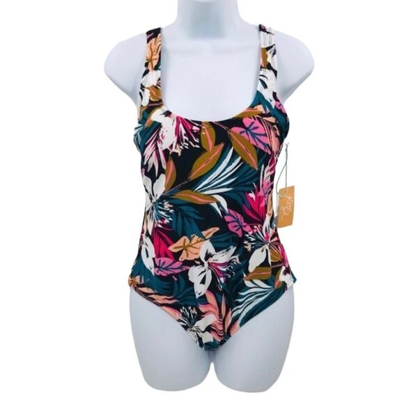 Kona Sol One Piece Tropical Floral Swimsuit - Picture 7 of 11